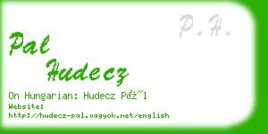 pal hudecz business card